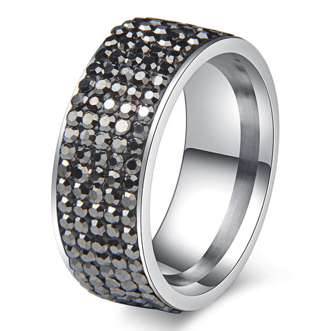 High Quality Crystal Stainless Steel Ring Multicolor Women -JW00035-Veeddydropshipping