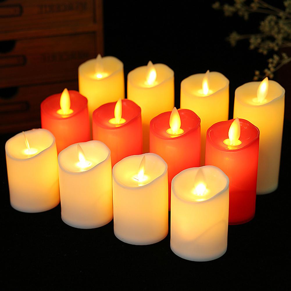 Candles Lights Operated Plastic Pillar Flickering Candle-HA00347-Veeddydropshipping