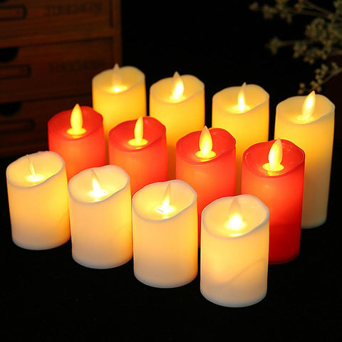Candles Lights Operated Plastic Pillar Flickering Candle-HA00347-Veeddydropshipping