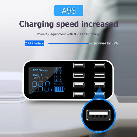 8 Ports USB Car Chargers 48W Fast Charging Station-PA01127-Veeddydropshipping