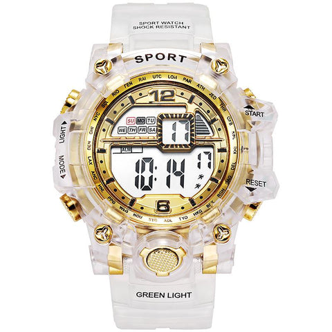 Outdoor Sport Transparent Digital Watch  Waterproof -JW01167-Veeddydropshipping