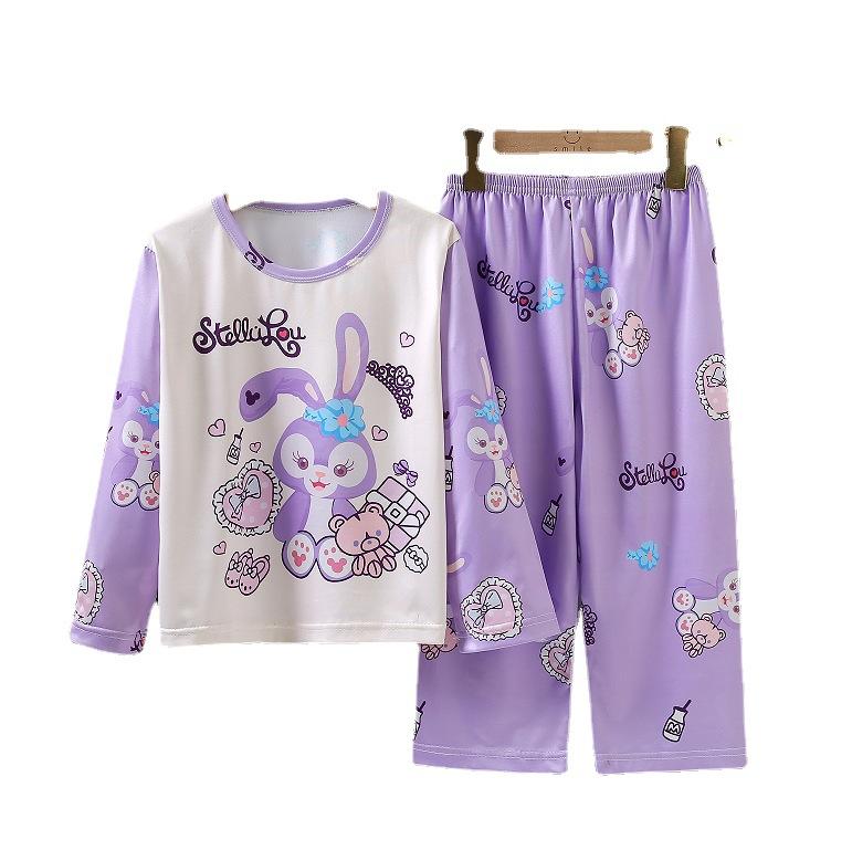 Disney Elsa Anna Frozen Pajamas Sets Cartoon Print Nightwear-TB01053-Veeddydropshipping