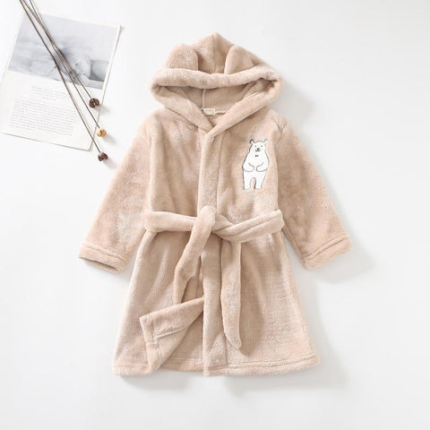 Kids Bathrobe for Girl Children Clothing Girl Flannel Bath Robe Clothes Boy-TB01045-Veeddydropshipping