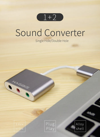 External Sound Card Converter Splitter Adapter Converter Headphone-CO00167-Veeddydropshipping