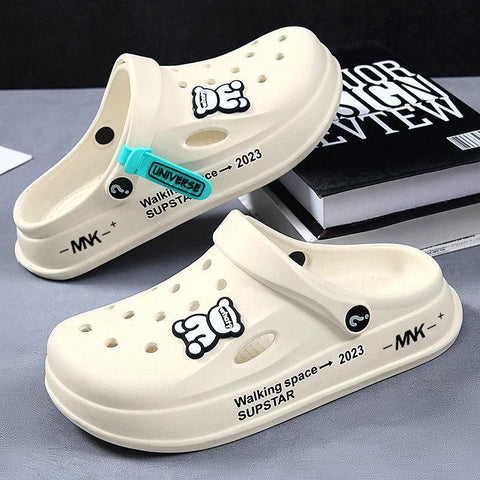 Women Clogs Home Flat Platform Slippers Beach Garden Shoes-BS01464-Veeddydropshipping