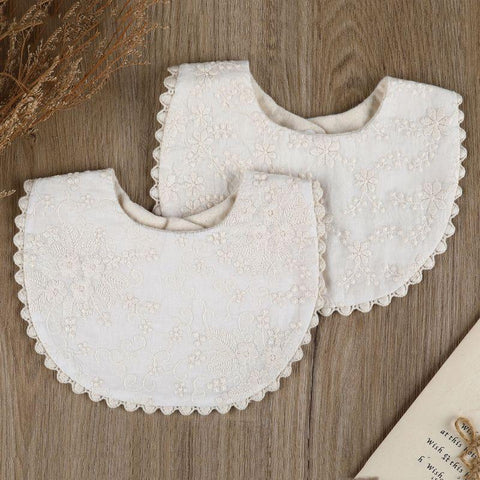 Cotton Gause Baby Bibs Solid Color Absorbent Baby Tassel Bib Newborn-TB00708-Veeddydropshipping