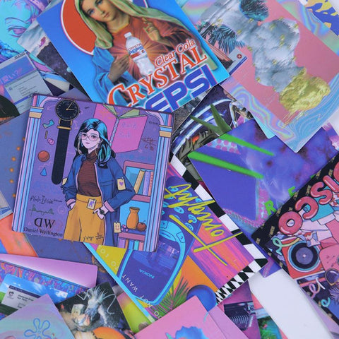 50PCS INS Vaporwave Cool Stickers Aesthetic Graffiti DIY Phone-TB01630-Veeddydropshipping