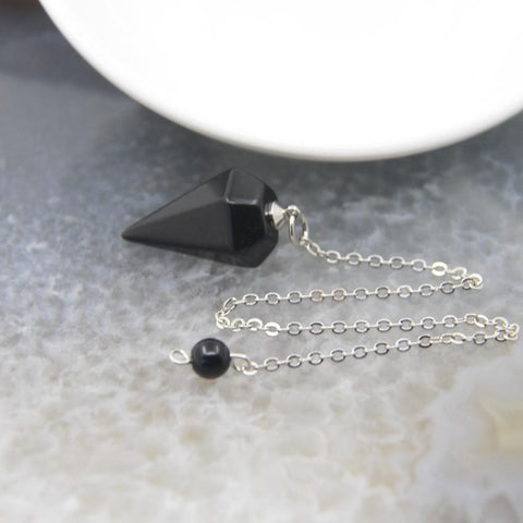 Quartz Healing Pendulum,Spiritual Small Size Necklace Jewelry-JW01180-Veeddydropshipping
