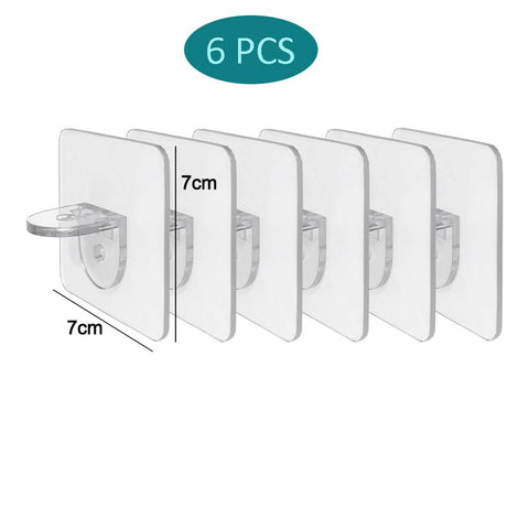 Adhesive Closet Cabinet Shelf Support Clip Wall Hanger-HA00865-Veeddydropshipping