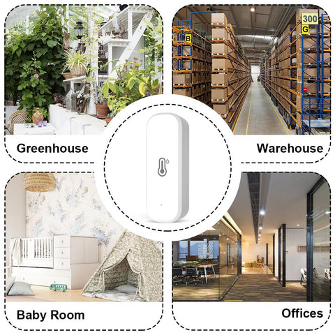 TUYA Wifi Temperature Humidity Sensor Detector Indoor Wireless Hygrometer-TI01029-Veeddydropshipping