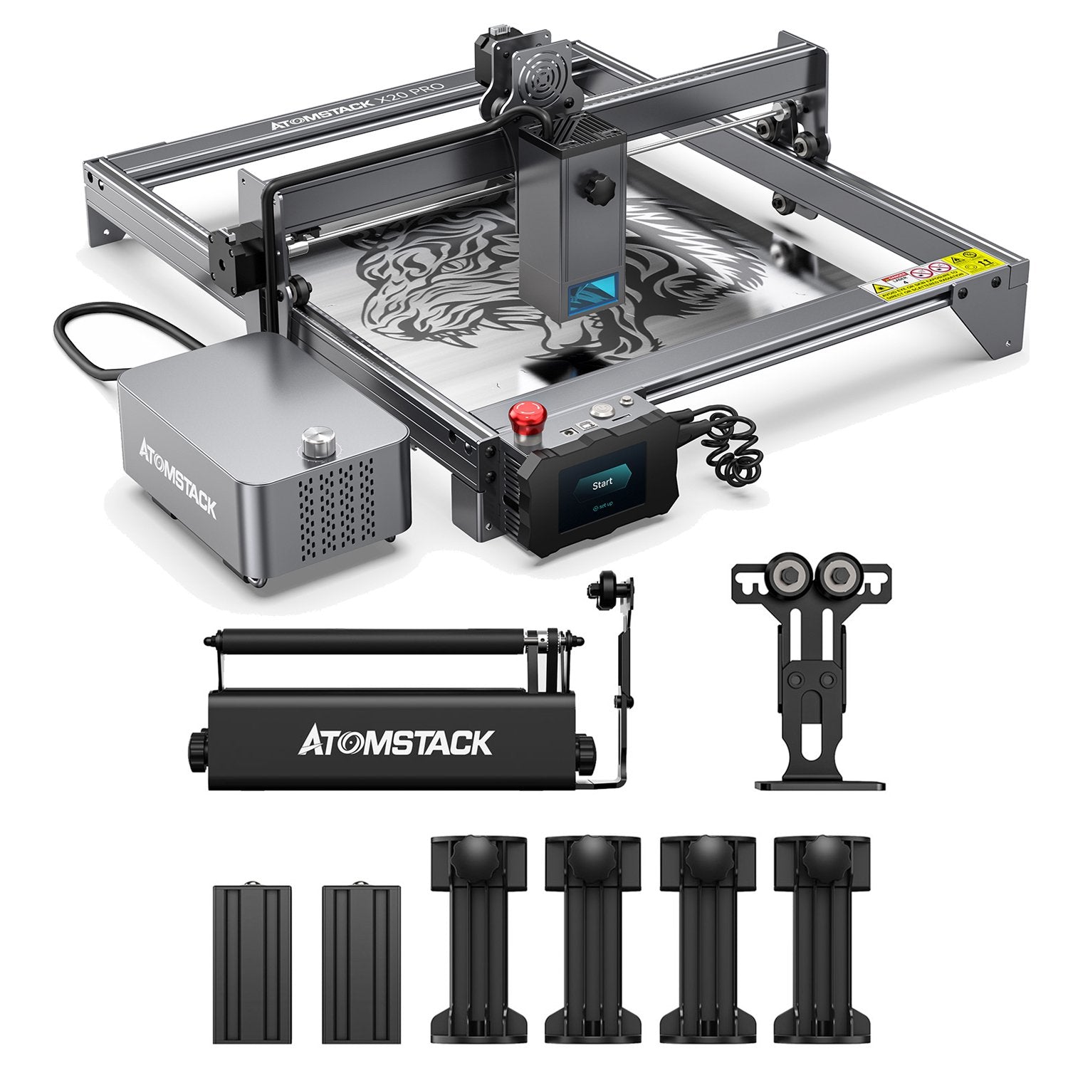 X20 S20 PRO 130W Four Laser CNC Engraving Machine M100 Module Supports Offline Engraving