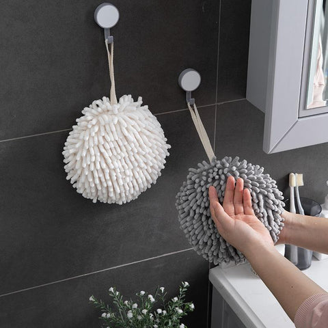 Soft Hand Towel Ball Thick Wall-Mounted Hanging Wipe Cloth-HA01110-Veeddydropshipping