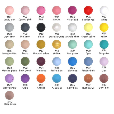 Silicone Beads 50Pcs Beads For Jewelry Making -JW01473-Veeddydropshipping