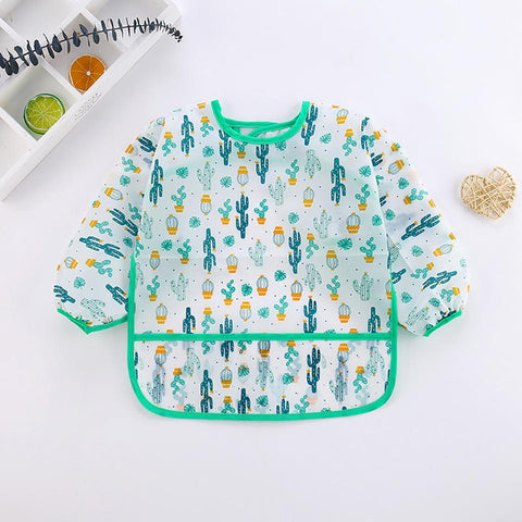 New Cute Children Baby Kids Toddler Bibs Waterproof Long Sleeve-TB00301-Veeddydropshipping