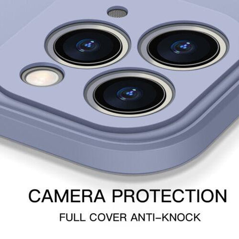For iPhone 13 12 11 Pro Max XS XR 8 7 Plus SE Liquid Silicone Case Camera Cover-PA00103+Veeddydropshipping
