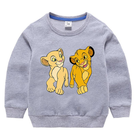 The King Lion Simba Cartoon Printed Autumn Kids Clothes Disney Sweatshirts-TB01337-Veeddydropshipping