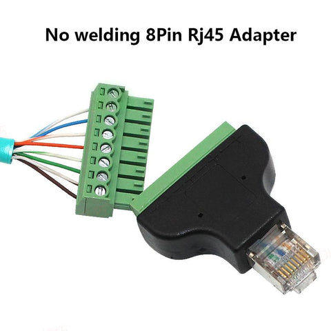 rj45 to screw terminal Block 8p connector ethernet rj45 Male Female to 8 pin screw -CE00232-Veeddydropshipping
