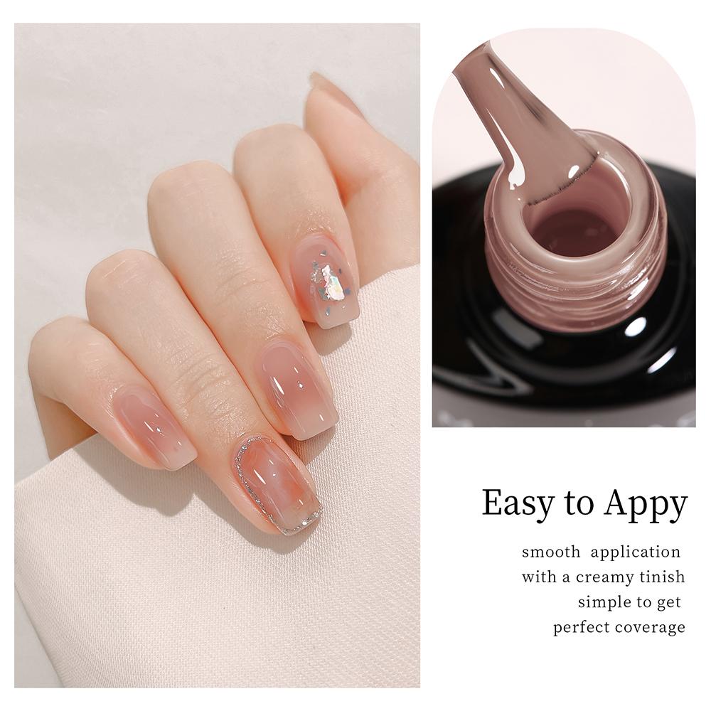 7.3ml Jelly Gel Nail Polish Transparent Nude Manicure Top -BH00979-Veeddydropshipping