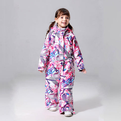 -30 Degree Children Ski Jumpsuit 2020 Winter Snowboard Jacket Boys and Girls -OS00732-Veeddydropshipping