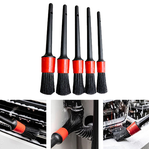 5PCS Car Brushes Car Detailing Brush Set Long Soft Bristle For Car Cleaning-AM00341-Veeddydropshipping