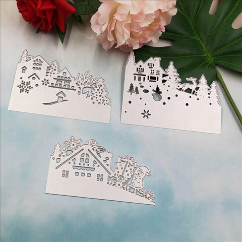 Christmas card dies Metal Cutting Dies Stencils-HA00130-Veeddydropshipping