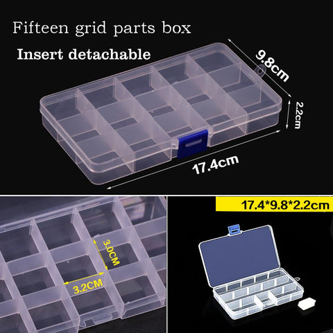 Container Plastic Box Practical Adjustable Compartment-HA00784-Veeddydropshipping