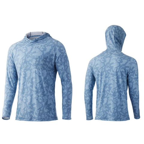 Fishing Shirts HUK Fish Clothing Long Sleeve T-shirt UPF 50 Hood Sun Protection -OS00488-Veeddydropshipping