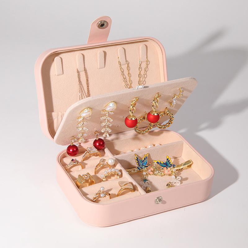 Zipper Travel Trinket Simple Portable Palm Jewelry Box-JW01697-Veeddydropshipping