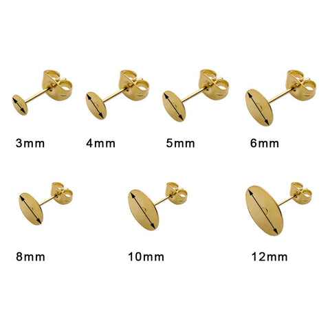 Stainless Steel Blank Post Earring Findings Ear Back For DIY -JW01625-Veeddydropshipping