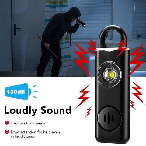 Defense Alarm  With LED Light  Safety Alarm Emergency-CO00717-Veeddydropshipping