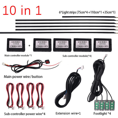18 in 1 22in 1 RGB Symphony Car Atmosphere Strip Interior LED Acrylic-AM00549-Veeddydropshipping