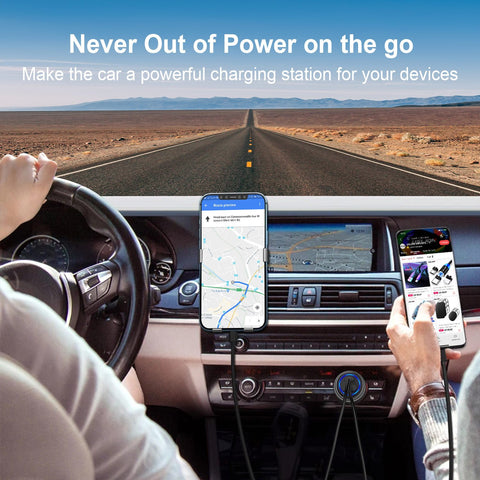 6A USB Car Charger For iphone 13 12 Pro Max Quick Charge-PA01168-Veeddydropshipping
