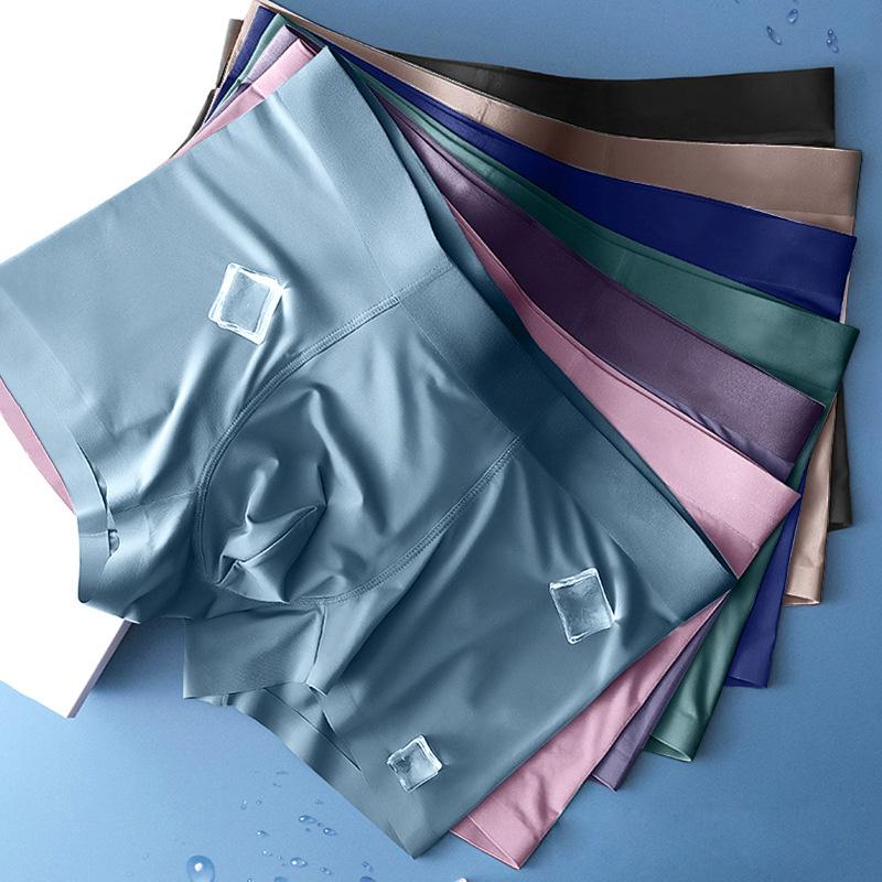 Antibacterial Underpants ice silk Men Boxer Shorts-MF01405-Veeddydropshipping