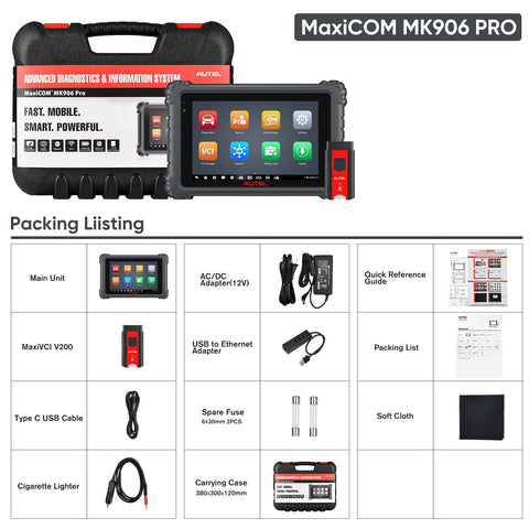 Newest Autel MaxiCOM MK906PRO Diagnostic Tool, MK906 Pro OBD2-AM00268-Veeddydropshipping