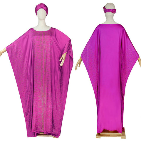 African Silk Dresses For Women-WF01521-Veeddydropshipping