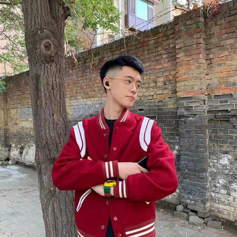 casual sports fashion stand-up collar wool double-sided-MF01067-Veeddydropshipping