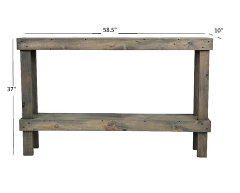 Woven Paths Large Rustic Wooden Sofa Table-HA01756-Veeddydropshipping