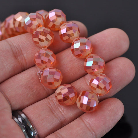Round Twist Faceted Matte Crystal Glass Loose Beads Jewelry-JW01641-Veeddydropshipping