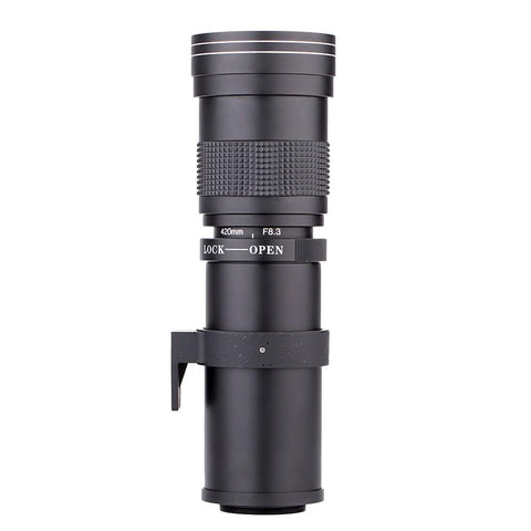 420-800mm F8.3-16 Super Telephoto Lens Manual Zoom Lens +T2 Adaper Ring-CE00378-Veeddydropshipping