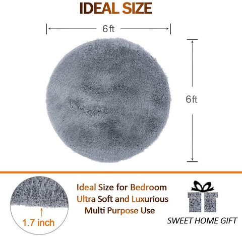 Thick Round Rug Carpets Soft Home Decoration-HA00451-Veeddydropshipping