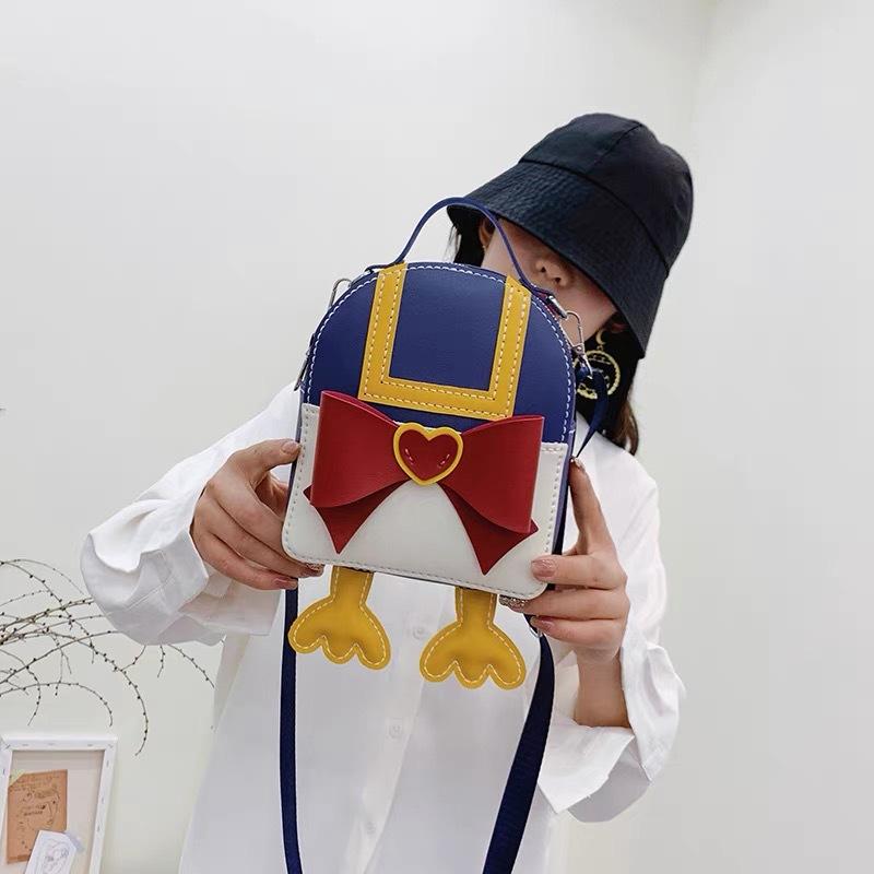 Cartoon Duck Bottom Base Drawstring Handbag Bag Handmade-BS00358-Veeddydropshipping