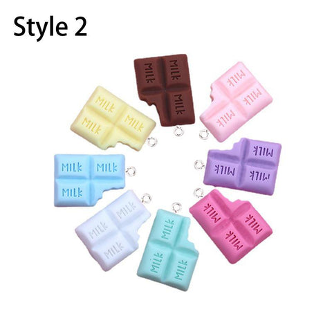Chocolate Milk Resin Charms Pendants for DIY Jewelry Making Earring -JW01637-Veeddydropshipping