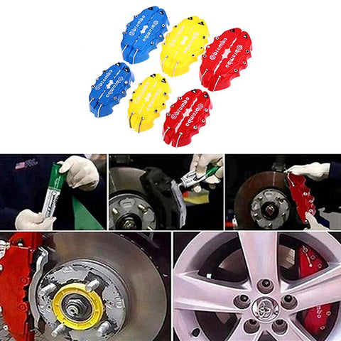 4pcs Disc Brake Caliper Car Covers Front &amp; Rear Kit Car-AM00179-Veeddydropshipping