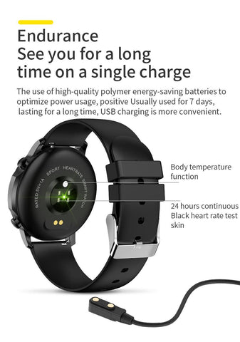 Full Screen Touch Watch  Waterproof Heart Rate Blood Monitor for iOS Android-JW01164-Veeddydropshipping