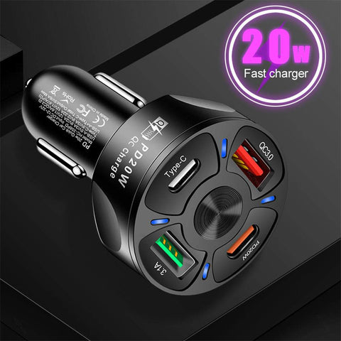 4 Ports Dual USB Type-C PD 38W/20W-PA01157-Veeddydropshipping