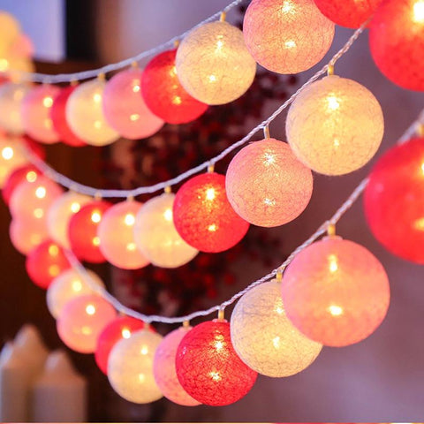 20LED Cotton Balls Garland String Lights Christmas Decorations Outdoor-TI00930-Veeddydropshipping