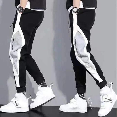 Men Ribbons Harem Jogging Pants Male Slim Fit-MF00373-Veeddydropshipping