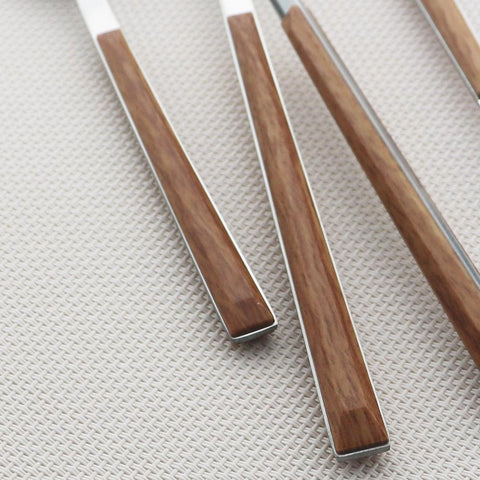 Imitation Wood Handle Cutlery Tableware Set-HA01309-Veeddydropshipping