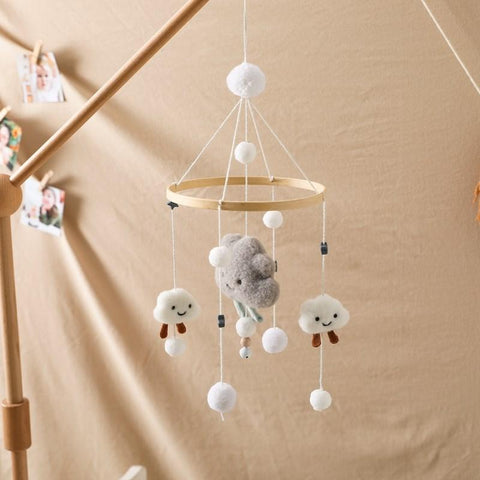 Mini Bed Bell Baby Rattles Crib Mobiles Wooden Pendant Toy for Baby Newborn-TB00511-Veeddydropshipping