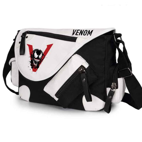 Bag Canvas and patent leather school shoulder-BS00398-Veeddydropshipping